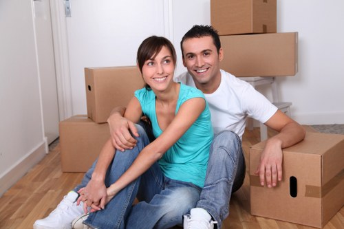 Careful furniture loading during a home relocation in Maida Vale