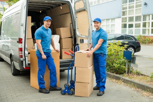 Careful wrapping and boxing of fragile household items